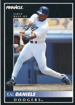 #374 Kal Daniels - Los Angeles Dodgers - 1992 Pinnacle Baseball