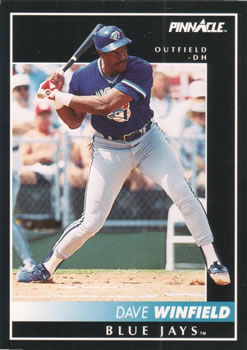 #375 Dave Winfield - Toronto Blue Jays - 1992 Pinnacle Baseball