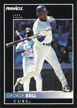#37 George Bell - Chicago Cubs - 1992 Pinnacle Baseball