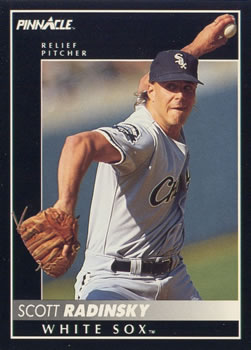 #389 Scott Radinsky - Chicago White Sox - 1992 Pinnacle Baseball