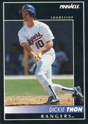 #394 Dickie Thon - Texas Rangers - 1992 Pinnacle Baseball