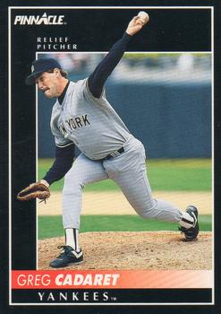 #402 Greg Cadaret - New York Yankees - 1992 Pinnacle Baseball