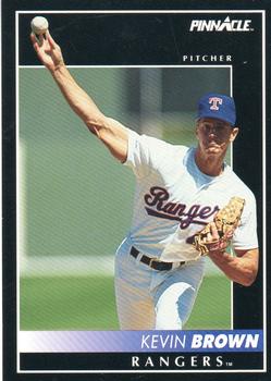 #405 Kevin Brown - Texas Rangers - 1992 Pinnacle Baseball
