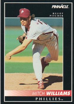 #406 Mitch Williams - Philadelphia Phillies - 1992 Pinnacle Baseball
