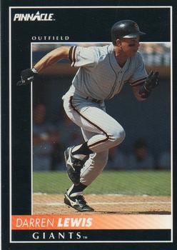 #408 Darren Lewis - San Francisco Giants - 1992 Pinnacle Baseball