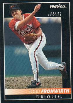 #411 Todd Frohwirth - Baltimore Orioles - 1992 Pinnacle Baseball
