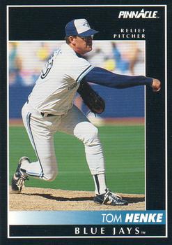 #417 Tom Henke - Toronto Blue Jays - 1992 Pinnacle Baseball
