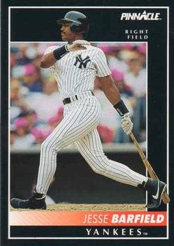 #425 Jesse Barfield - New York Yankees - 1992 Pinnacle Baseball