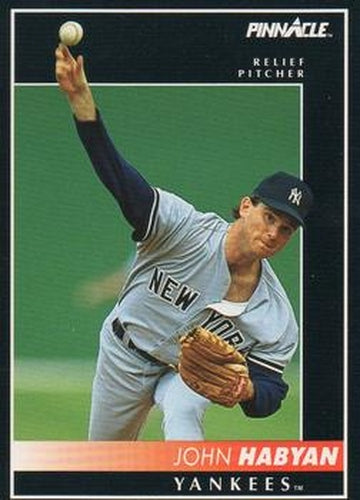 #433 John Habyan - New York Yankees - 1992 Pinnacle Baseball