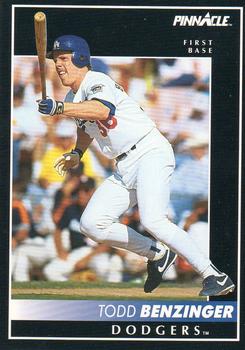 #438 Todd Benzinger - Los Angeles Dodgers - 1992 Pinnacle Baseball