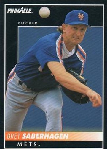 #442 Bret Saberhagen - New York Mets - 1992 Pinnacle Baseball