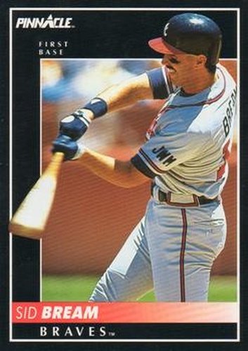 #446 Sid Bream - Atlanta Braves - 1992 Pinnacle Baseball