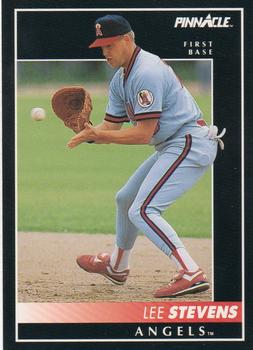 #453 Lee Stevens - California Angels - 1992 Pinnacle Baseball