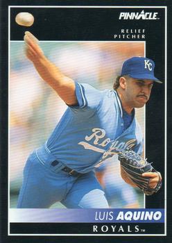 #454 Luis Aquino - Kansas City Royals - 1992 Pinnacle Baseball
