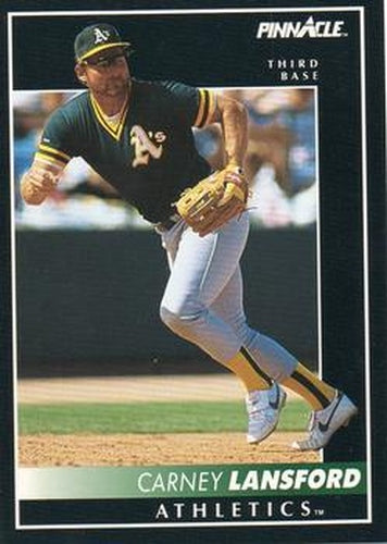 #455 Carney Lansford - Oakland Athletics - 1992 Pinnacle Baseball