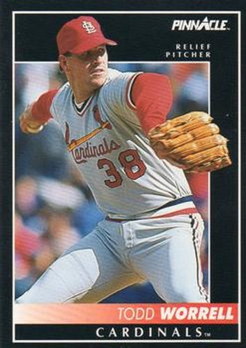 #479 Todd Worrell - St. Louis Cardinals - 1992 Pinnacle Baseball