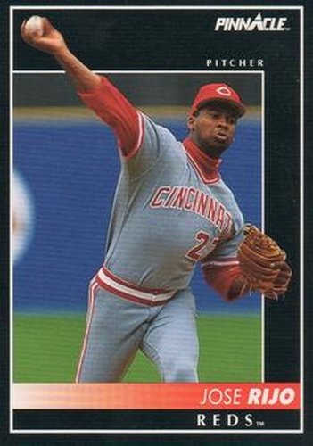 #508 Jose Rijo - Cincinnati Reds - 1992 Pinnacle Baseball