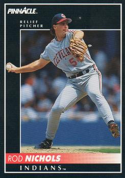 #525 Rod Nichols - Cleveland Indians - 1992 Pinnacle Baseball