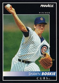 #527 Shawn Boskie - Chicago Cubs - 1992 Pinnacle Baseball