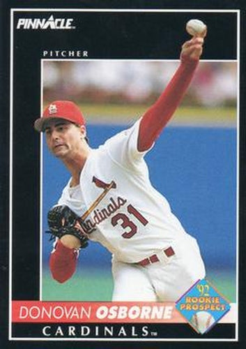 #541 Donovan Osborne - St. Louis Cardinals - 1992 Pinnacle Baseball