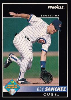 #550 Rey Sanchez - Chicago Cubs - 1992 Pinnacle Baseball