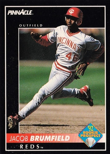 #553 Jacob Brumfield - Cincinnati Reds - 1992 Pinnacle Baseball