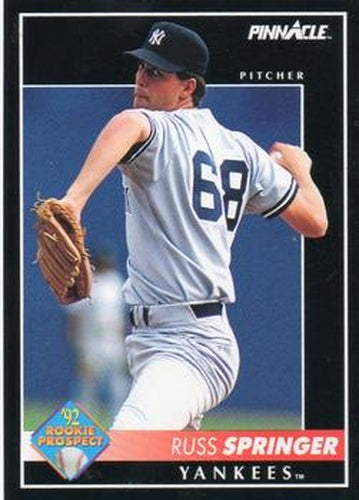 #561 Russ Springer - New York Yankees - 1992 Pinnacle Baseball