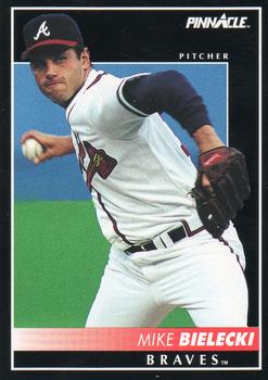 #566 Mike Bielecki - Atlanta Braves - 1992 Pinnacle Baseball