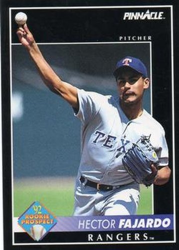 #573 Hector Fajardo - Texas Rangers - 1992 Pinnacle Baseball