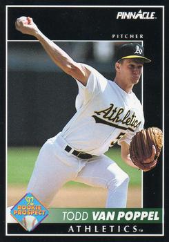 #574 Todd Van Poppel - Oakland Athletics - 1992 Pinnacle Baseball