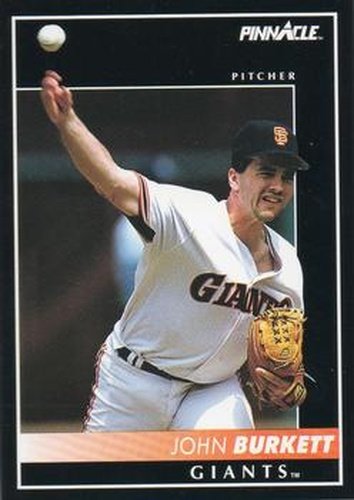 #578 John Burkett - San Francisco Giants - 1992 Pinnacle Baseball