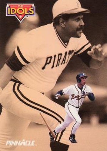 #588 David Justice / Willie Stargell - Atlanta Braves / Pittsburgh Pirates - 1992 Pinnacle Baseball
