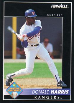 #597 Donald Harris - Texas Rangers - 1992 Pinnacle Baseball