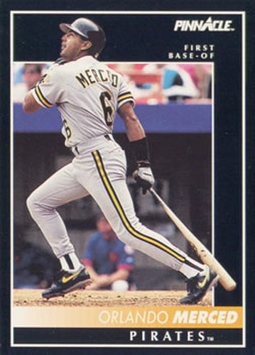 #62 Orlando Merced - Pittsburgh Pirates - 1992 Pinnacle Baseball