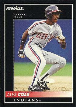 #66 Alex Cole - Cleveland Indians - 1992 Pinnacle Baseball