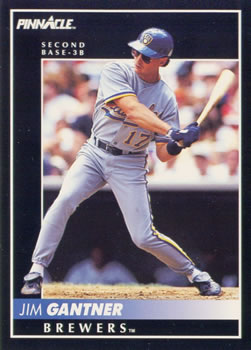 #71 Jim Gantner - Milwaukee Brewers - 1992 Pinnacle Baseball