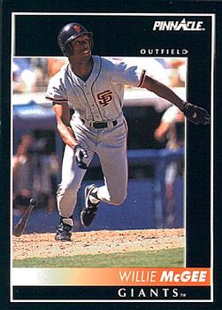 #7 Willie McGee - San Francisco Giants - 1992 Pinnacle Baseball