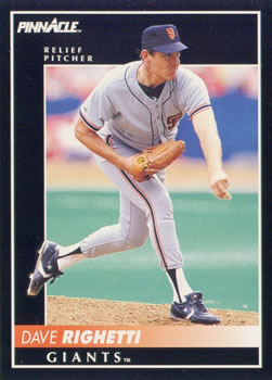 #82 Dave Righetti - San Francisco Giants - 1992 Pinnacle Baseball