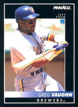 #92 Greg Vaughn - Milwaukee Brewers - 1992 Pinnacle Baseball