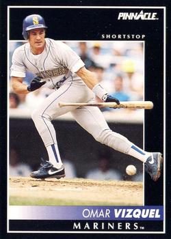 #97 Omar Vizquel - Seattle Mariners - 1992 Pinnacle Baseball