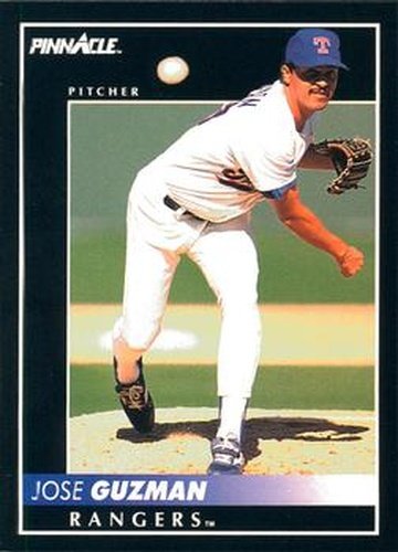 #98 Jose Guzman - Texas Rangers - 1992 Pinnacle Baseball