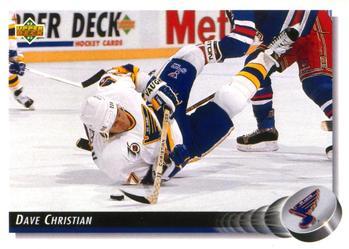 #194 Dave Christian - St. Louis Blues - 1992-93 Upper Deck Hockey