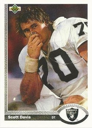 #194 Scott Davis - Los Angeles Raiders - 1991 Upper Deck Football