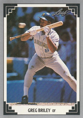 #194 Greg Briley - Seattle Mariners - 1991 Leaf Baseball