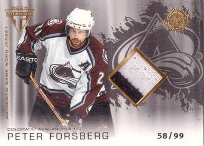 #194 Peter Forsberg - Colorado Avalanche - 2003-04 Pacific Private Stock Titanium Hockey