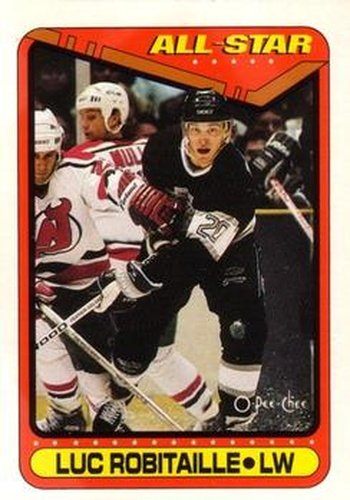 #194 Luc Robitaille - Los Angeles Kings - 1990-91 O-Pee-Chee Hockey