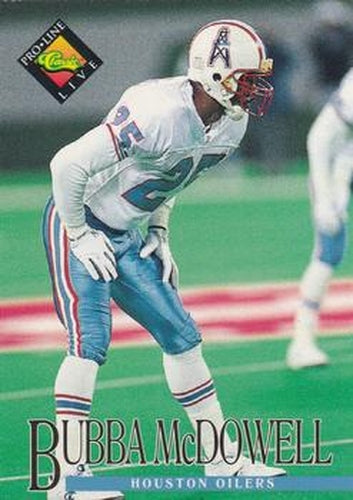 #194 Bubba McDowell - Houston Oilers - 1994 Pro Line Live Football