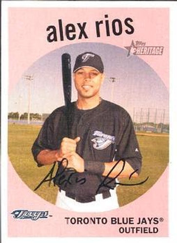 #194 Alex Rios - Toronto Blue Jays - 2008 Topps Heritage Baseball