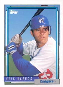 #194 Eric Karros - Los Angeles Dodgers - 1992 Topps Baseball