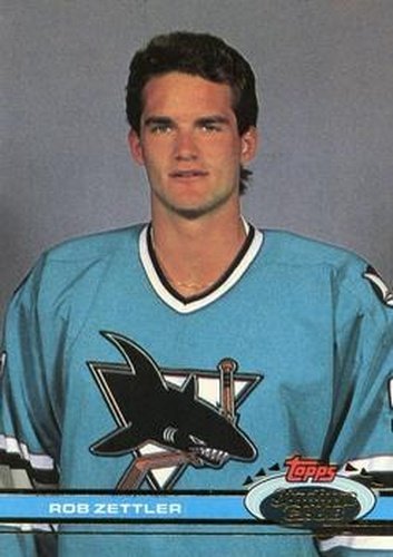 #194 Rob Zettler - San Jose Sharks - 1991-92 Stadium Club Hockey